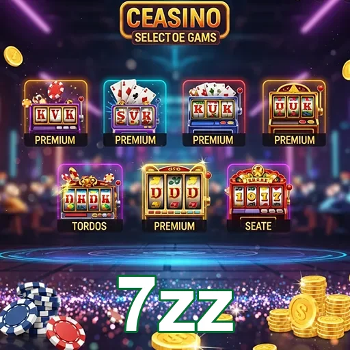 Imagem do site 7zz mostrando a seleção de jogos de cassino disponíveis.