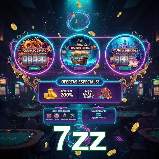 Imagem de serviços VIP de cassino e jogos no 7zz, destacando experiências exclusivas.